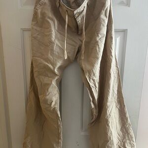 GAP Tan Wide Leg Pants Relaxed Fit